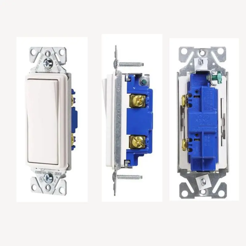 7501W Decora-Style Ac Rocker Switch – 15A, 1-Pole 1-Throw, On/Off, 120V/277V, White 1
