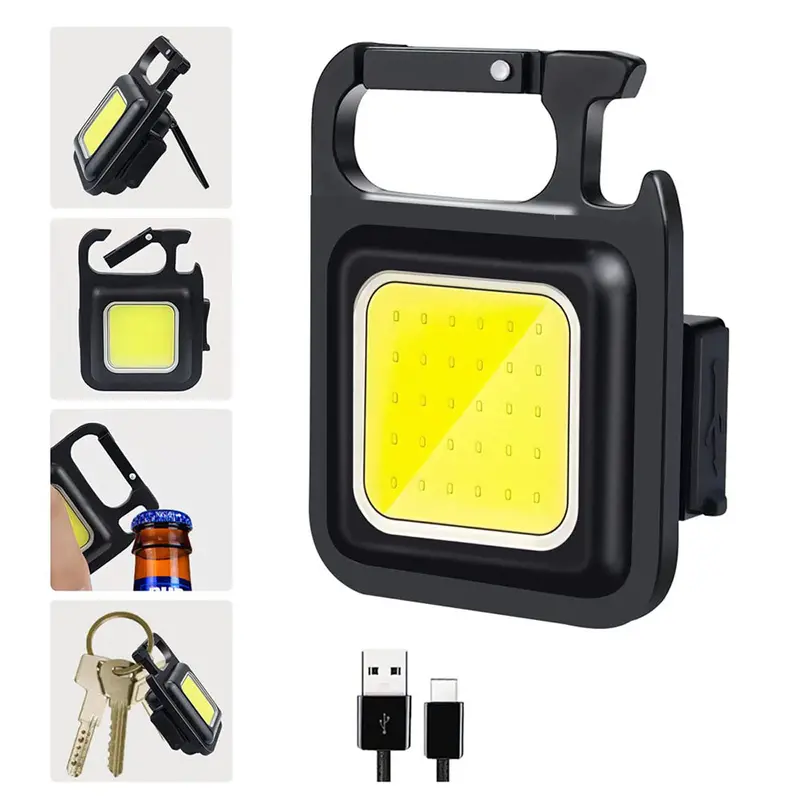 789001 Rechargeable Cob Flashlight With Keychain Mount – 6W Bright Output 1