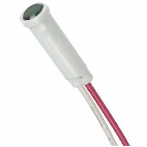 7Mm Green Neon Indicator – 125V Press-Wire Flush Installation 1