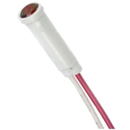 7Mm Red Neon Indicator Lamp – 250V Flush-Mount Press-Wire 1
