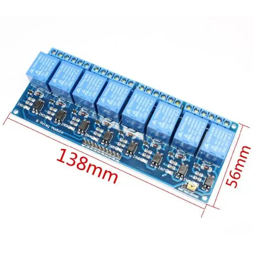 8-Channel 5Vdc Industrial Relay Module With Driver – Ip-Rated, 10A Per Channel 1