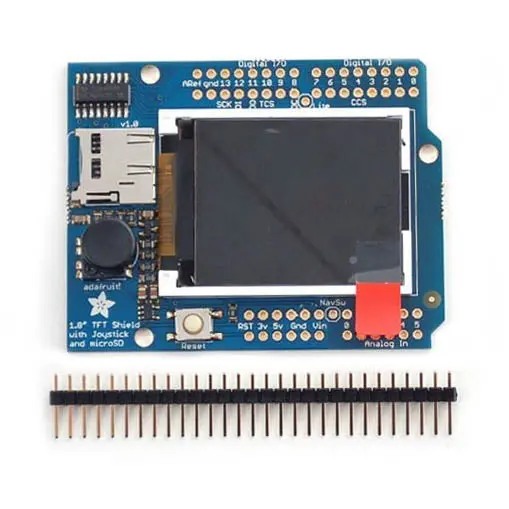 802 Adafruit 1.8-Inch Color Tft Shield With Joystick & Microsd Slot 1