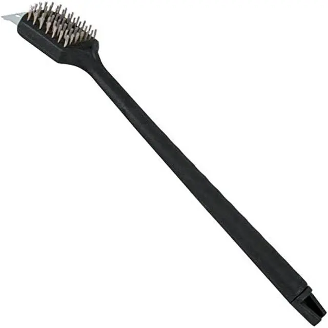812-9060-F Heavy-Duty Grill Cleaning Brush – 18-Inch Handle With Integrated Scraper 1