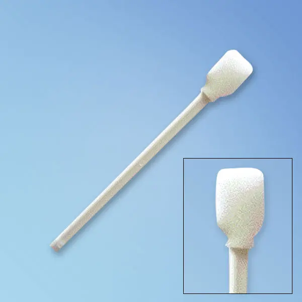 814-10 - 5" Rectangular Foam-Tip Swabs, Single-Ended, Pack Of 10 1