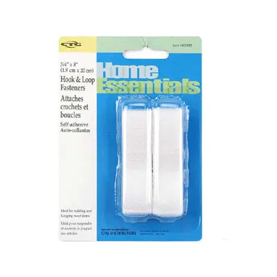 83388 – 19Mm × 20Cm White Self-Adhesive Hook-And-Loop Tape Strip 1