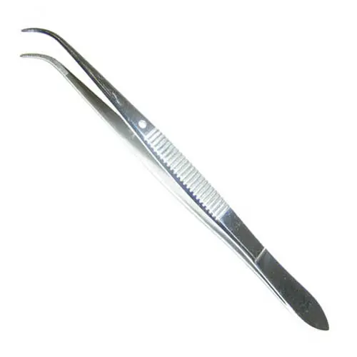 84-129-1 Non-Magnetic Bent-Tip Tweezers – 4.5-Inch Stainless Steel 1