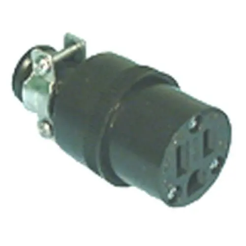 8525 – 3-Pin Ac Power Socket, 15A, 125V, Integrated Locking Design With Rubber Cap 1