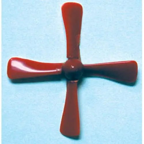 870128 – 3" Four-Blade Propeller – Vibrant Assorted Colors, 2Mm Fit 1