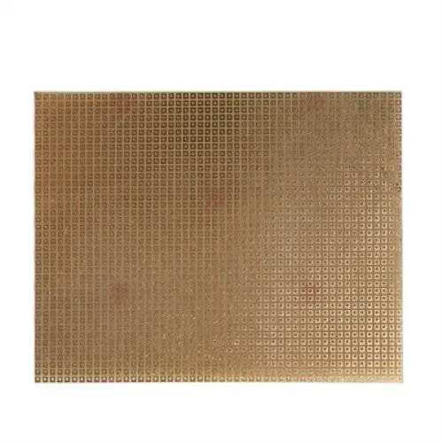 880-300310 - 3" X 10" Single-Hole Etched Stainless Steel Pcb With Tinned Copper Pads, 0.1" Pitch 1