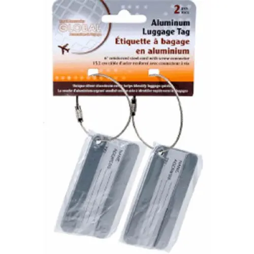 89554 Aluminum 2X3-Inch Hang-Card Luggage Tag 1