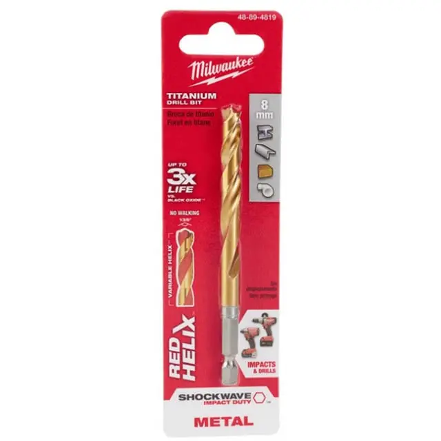 8Mm Shockwave Red Helix Drill Bit – High-Performance Metal Drilling 1