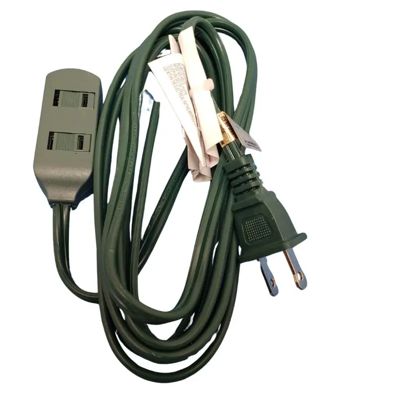 9-Foot Green Extension Cord – 2/16 Awg, 3 Outlets, Spt-2 Rated, 13A/125V, 12-Pack 1