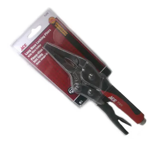 9-Inch Locking Long-Nose Pliers With Integrated Wire Cutter – Precision Grip & Cut, 71315 1