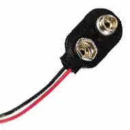 9-Volt Battery Snap Connector – Insulated Plastic Housing, 6-Inch Leads (5-Pack) 1