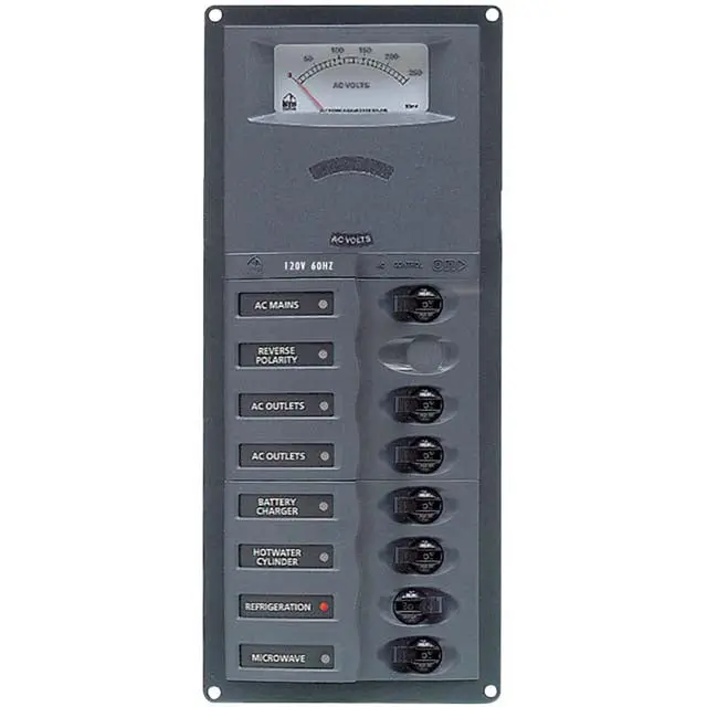900-Acm6V-Am 230V Ac Circuit Breaker Panel: 6-Space, 1-Double-Pole, Analog Meter 1