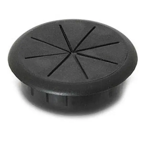 9205 Snap-In Desk Cable Organizer – 60Mm Black Plastic Hole Plug 1