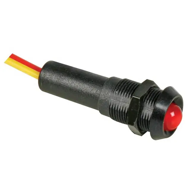 9Mm Flashing Red 12V Led Indicator With Chip-Mount Design And Pre-Attached Wires 1