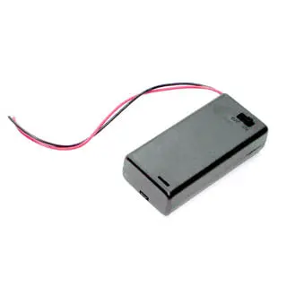 Aa Battery Holder With On/Off Switch And Black Plastic Cover 1