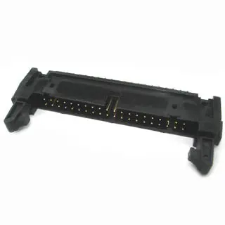 Acc-1707C Shared-Latch Header With Keyway – 40-Pin, Black Plastic Pcb Mount 1