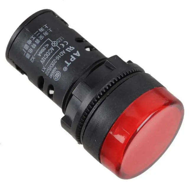 Ad16-22D/S22-Red-12V 22Mm Led Indicator Light – Red, 12V Dc, 20Ma, Screw Terminal 1