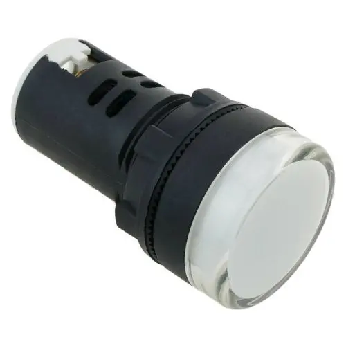 Ad16-22Ds-Wht-12V White 22Mm Led Pilot Light – 12V Dc Screw-Terminal Indicator 1