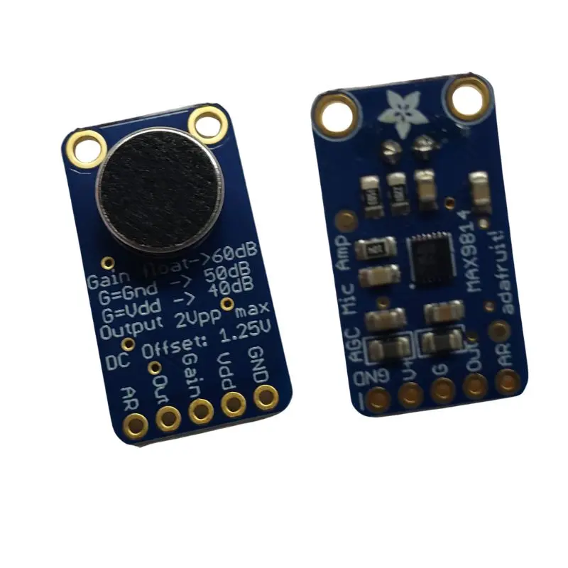 Adafruit Max9814 Electret Microphone Amplifier – Auto Gain, 40 Db, 20 Khz Bandwidth 1