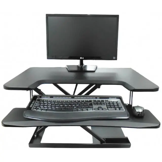 Adjustable Sit-Stand Monitor Desk Mount – One-Touch Height Control For Screens Up To 31.7 Inches 1