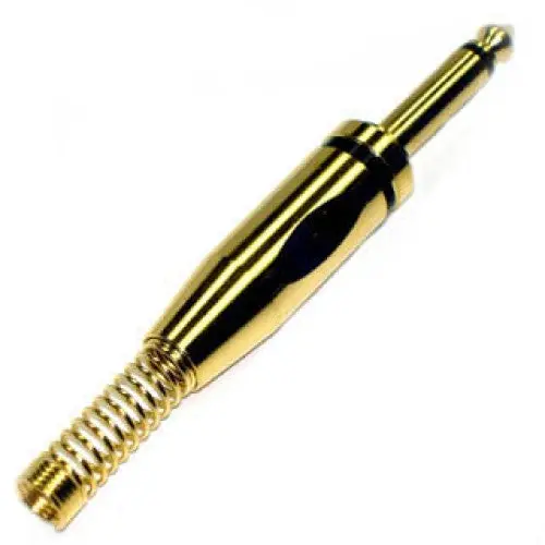 Ag1029 — Gold-Plated 6.3Mm Mono Audio Plug With Strain Relief 1
