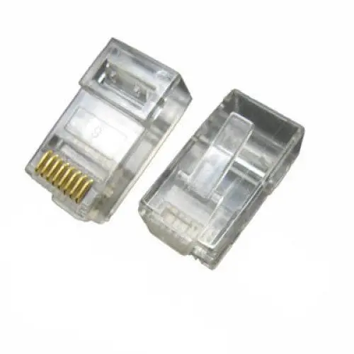 Agaa-7111Af-10 - Solid 8P8C Cat6 Modular Plugs, Round Type, Pack Of 10 1