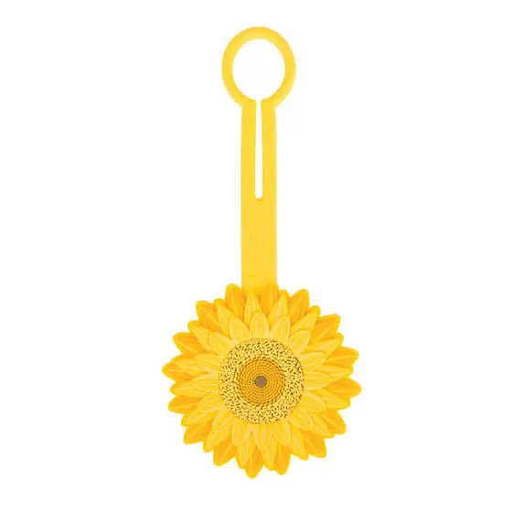 Ah24Fl01 Vibrant Yellow Floral Luggage Tag 1