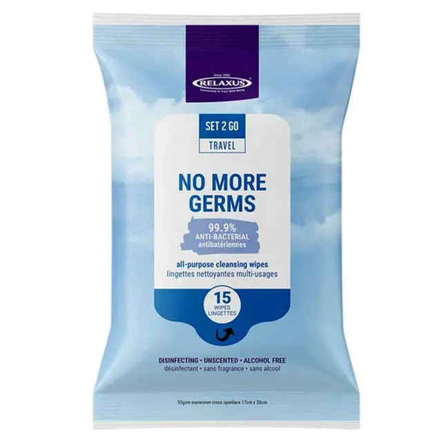 All-Purpose Travel Cleansing Wipes – 17 X 20 Cm, 15 Count Per Pack 1