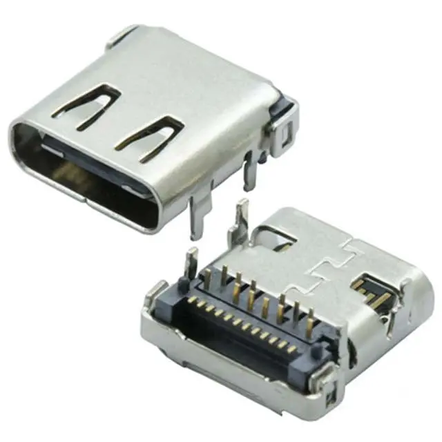 Amtc-1155 Usb Type-C Female Connector – Surface-Mount & Through-Hole, 24-Pin Right-Angle, 3.1 Mm Height, High-Current Fast-Charging Design 1
