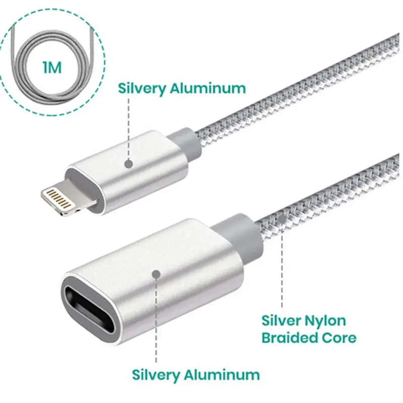 Amtf-3532 Lightning-To-Lightning Extension Cable – 3-Foot Iphone-Compatible 8-Pin Male/Female 1