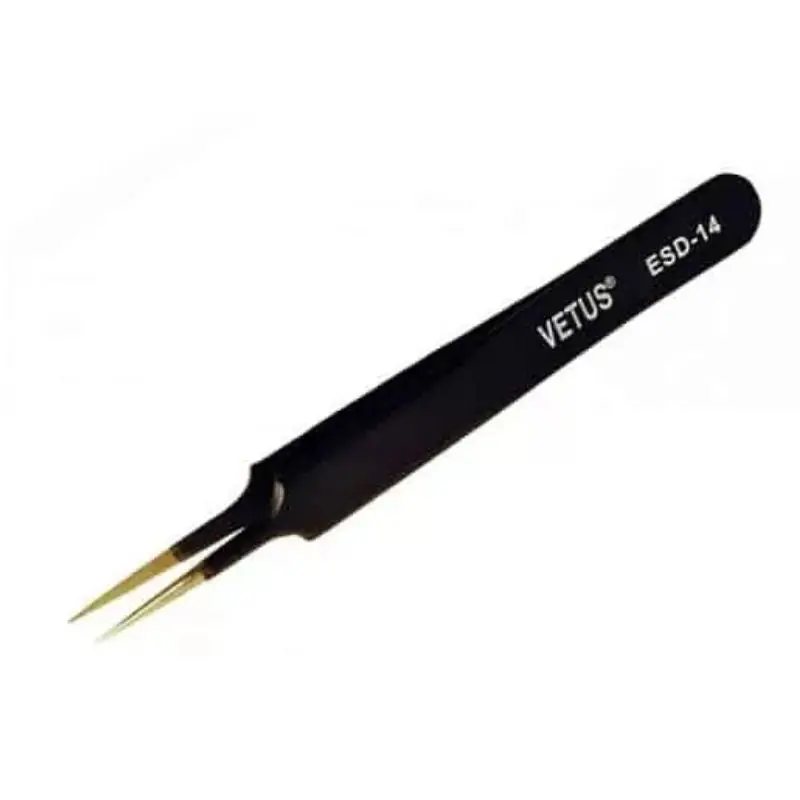 Antistatic Straight-Tip Tweezers – 4.76-Inch, St-14 Standard Tip, Esd-Safe 1