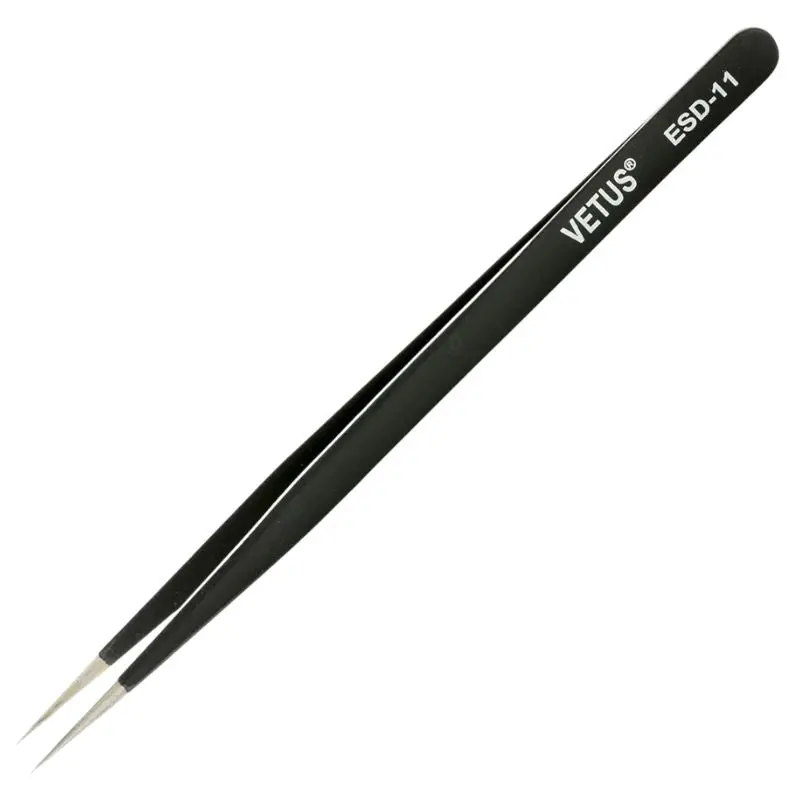 Antistatic Straight-Tip Tweezers – 5.6-Inch, St-11 Standard Tip, Esd-Safe 1