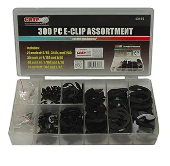 Assorted E-Clip Kit – 300-Piece Pack, Model 43165 1