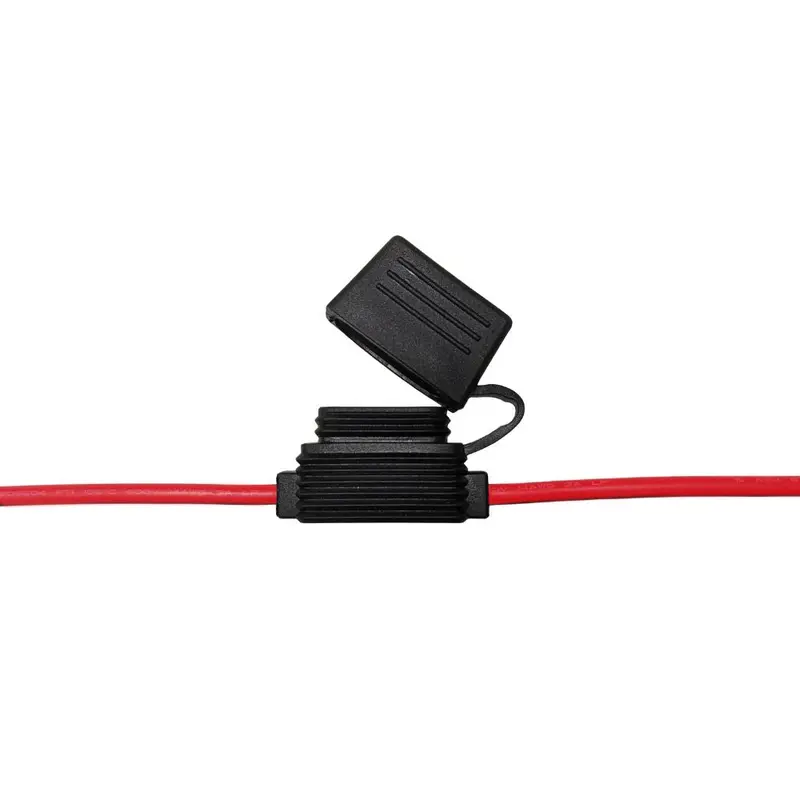 Atsf12C – Automotive Ato-Style Fuse Holder With Cover, 30A Rating, Includes 2×6-Inch Red 12Awg Wire 1