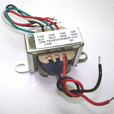 Audio Impedance Matching Transformer – 100V Primary, 8Ω Secondary, 5–20W 1