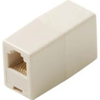 Beige 6-Pin Modular Coupler With Voice Cross-Connection (Akt-203B) 1