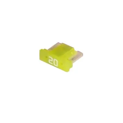 Bflp-1197 20A 58V Mini Blade Fuse – Yellow Low-Profile Automotive Fuse (5-Pack) 1