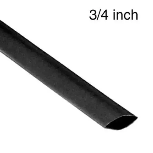 Black Heat-Shrink Tubing – 3/4-Inch Diameter, 4-Foot Length, Dual-Wall, 2:1 Shrink Ratio (Part #14011502) 1