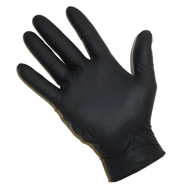 Black Nitrile Disposable Gloves, Large, 9 Mil Thickness – Pack Of 50 1
