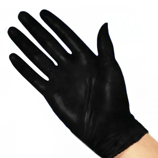 Black Nitrile Exam Gloves – Powder-Free, 5 Mil Thickness, Large Size (100-Pack) 1