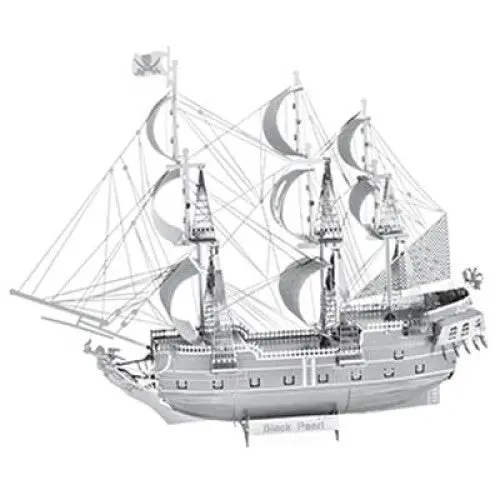 Black Pearl Replica 3D Metal Model Kit – Pirate Ship Laser-Cut Build 1