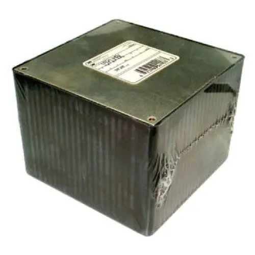 Black Plastic Project Box With Metal Cover – 4.7" X 4.7" X 3.5" 1