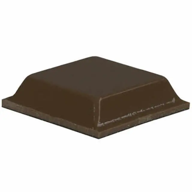 Black Rubber Square Feet With Adhesive Backing (Pack Of 25) 1