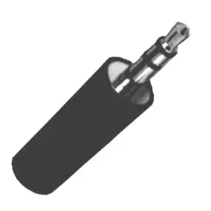 Black Stereo Audio Plug – 2.5 Mm Plastic Jack, Standard Size 1