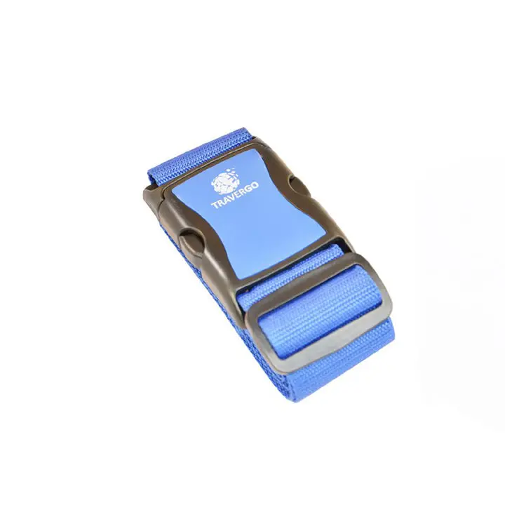Blue Adjustable Luggage Strap With Heavy-Duty Buckle 1