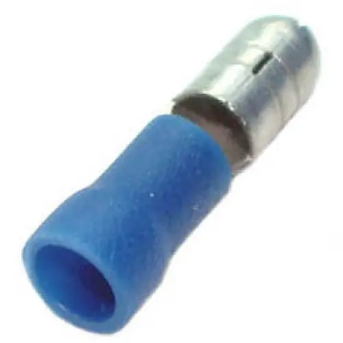 Blue Bullet Connectors, Male, 0.157" Diameter, 16–14 Awg, 4 Mm Pitch (15-Pack) 1