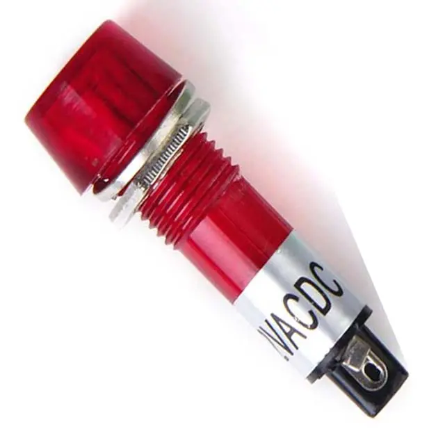 Bmb-516 12V Red Led Indicator Lamp, 10 Mm Round Lens, Surface-Mount 1